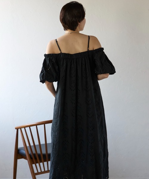 土曜まで6,980円‼️美品✨COTOO コトゥー ワンピース S セール】Indian cut work off shoulder one-piece インドカット