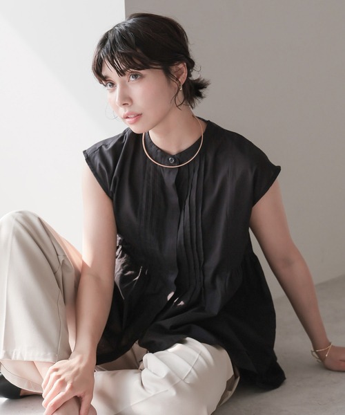 Pin Tuck Peplum Blouse｜ピンタックペプラムブラウス