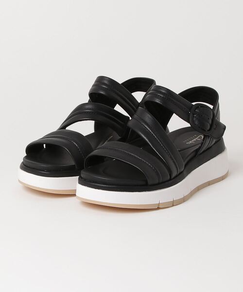 Clarks(クラークス)の「クラークス Tuscan Strap タスカンストラップ サンダル(サンダル・レディース・ブラック/サンドベージュ・55/50/45/40/35/30)」の1枚目の写真
