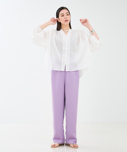 collex(コレックス)の「【手洗い可能】【新色】リラックスサテンパンツ2(その他パンツ・レディース・セージグリーン/ライラック/ブラウン系その他・1/2)」の20枚目の写真