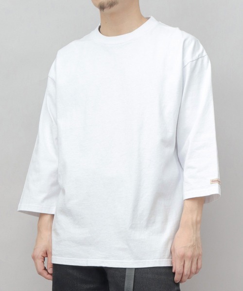 Goodwear(グッドウェア)の「7.6オンス USAコットン 七分袖 Tシャツ レギュラーシルエット(Tシャツ/カットソー・メンズ・スミクロ/ネイビー/ベージュ/ホワイト/グレー/ブルー/ブラック/ブラウン系その他2・M/L/XL)」の1枚目の写真