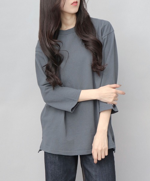 Goodwear(グッドウェア)の「7.6オンス USAコットン 七分袖 Tシャツ レギュラーシルエット(Tシャツ/カットソー・メンズ・スミクロ/ネイビー/ベージュ/ホワイト/グレー/ブルー/ブラック/ブラウン系その他2・M/L/XL)」の22枚目の写真