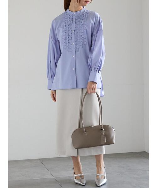 Te chichi(テチチ)の「【宮本茉由着用】ウエストマークラップナロースカート(セットアップ可)(スカート・レディース・ベージュ/ミント/グレー・F)」の6枚目の写真