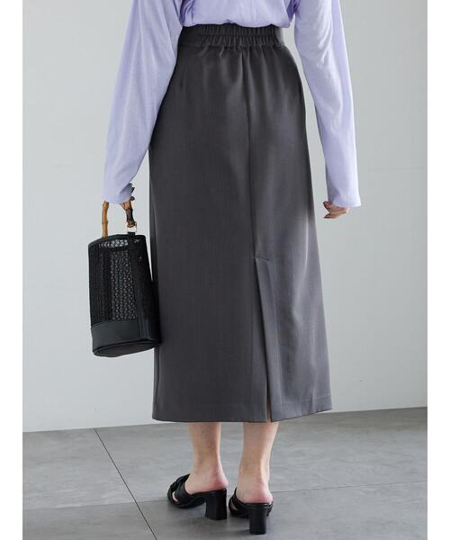 Te chichi(テチチ)の「【宮本茉由着用】ウエストマークラップナロースカート(セットアップ可)(スカート・レディース・ベージュ/ミント/グレー・F)」の13枚目の写真