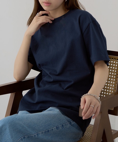 United Athle（ユナイテッドアスレ）の「【United Athle】6.0オンス オーセンティック オープンエンド ヘヴィーウェイト Tシャツ 半袖 無地Ｔ 4500（Tシャツ/カットソー・メンズ・ブラック/ネイビー/ホワイト/ライトブルー/スミクロ/グレー・S/M/L/XL）」の6枚目の写真