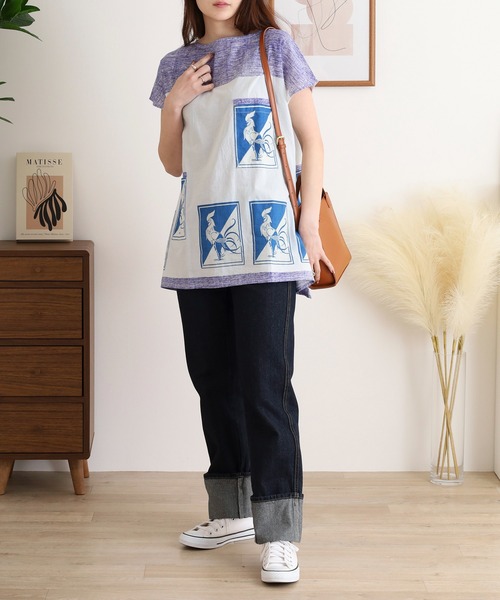 ブラウス シャツ kilki コック柄ノースリーブプルオーバー レディース kilki コック柄ノースリーブプルオーバー（シャツ/ブラウス