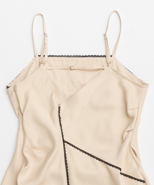 PRANK PROJECT(プランクプロジェクト)の「アシメランジェリーキャミチュニック / Asymmetrical Lingerie Cami Tunic(キャミソール・レディース・ブラック/ライトイエロー/グレー・FREE)」の7枚目の写真