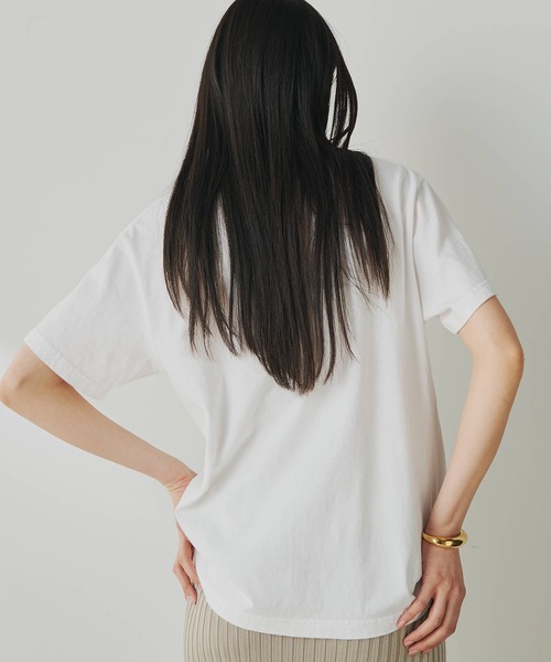 Whim Gazette(ウィムガゼット)の「ナンバーTシャツ(Tシャツ/カットソー・レディース・オフホワイト/サックスブルー/サンドベージュ・FREE)」の21枚目の写真