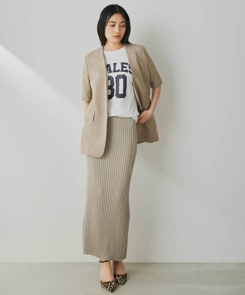 Whim Gazette(ウィムガゼット)の「ナンバーTシャツ(Tシャツ/カットソー・レディース・オフホワイト/サックスブルー/サンドベージュ・FREE)」の12枚目の写真
