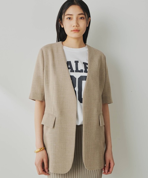Whim Gazette(ウィムガゼット)の「ナンバーTシャツ(Tシャツ/カットソー・レディース・オフホワイト/サックスブルー/サンドベージュ・FREE)」の11枚目の写真