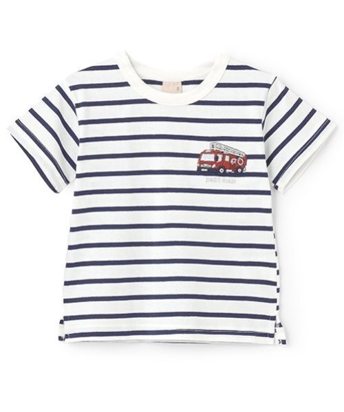 petit main(プティマイン)の「【プティプラ】BOYS半袖Tシャツ(Tシャツ/カットソー・キッズ・シルバーグレー/ネイビー/キャメル/カラフル/ライトグレー/マルチ/アイボリー/クリーム/オフホワイト/ターコイズブルー・90cm/100cm/110cm/80cm/120cm/130cm)」の9枚目の写真