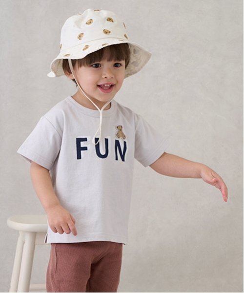 petit main（プティマイン）の「【プティプラ】BOYS半袖Tシャツ（Tシャツ/カットソー・キッズ・シルバーグレー/ネイビー/キャメル/カラフル/ライトグレー/マルチ/アイボリー/クリーム/オフホワイト/ターコイズブルー・90cm/100cm/110cm/80ｃｍ/120cm/130cm）」の11枚目の写真