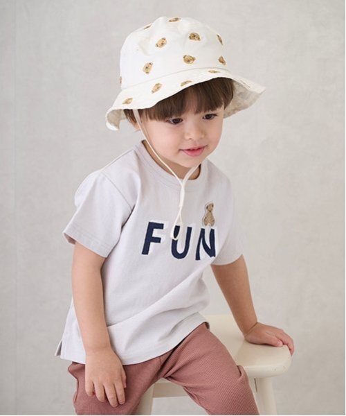 petit main（プティマイン）の「【プティプラ】BOYS半袖Tシャツ（Tシャツ/カットソー・キッズ・シルバーグレー/ネイビー/キャメル/カラフル/ライトグレー/マルチ/アイボリー/クリーム/オフホワイト/ターコイズブルー・90cm/100cm/110cm/80ｃｍ/120cm/130cm）」の12枚目の写真