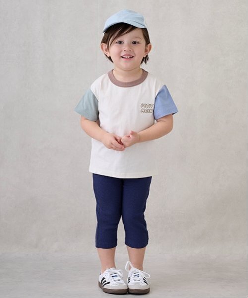 petit main（プティマイン）の「【プティプラ】BOYS半袖Tシャツ（Tシャツ/カットソー・キッズ・シルバーグレー/ネイビー/キャメル/カラフル/ライトグレー/マルチ/アイボリー/クリーム/オフホワイト/ターコイズブルー・90cm/100cm/110cm/80ｃｍ/120cm/130cm）」の18枚目の写真