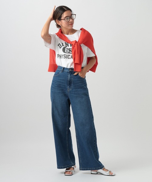 Champion(チャンピオン)の「【Champion(チャンピオン)】別注ロゴ半袖T(Tシャツ/カットソー・レディース・オフホワイト/ブルー/ブラック・FREE)」の4枚目の写真