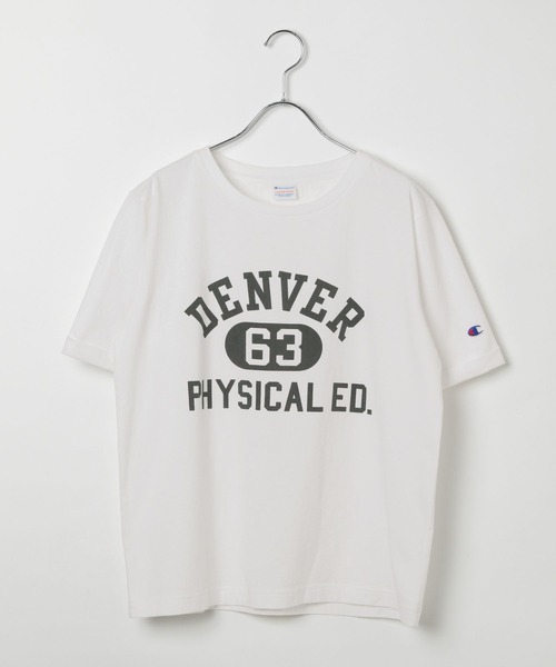 Champion(チャンピオン)の「【Champion(チャンピオン)】別注ロゴ半袖T(Tシャツ/カットソー・レディース・オフホワイト/ブルー/ブラック・FREE)」の8枚目の写真