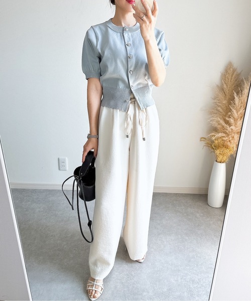 &. NOSTALGIA(アンドドットノスタルジア)の「【ZOZO限定】ハートボタンカーディガン(カーディガン/ボレロ・レディース・ホワイト/ピンク/レッド/ブラック/グレー/グレイッシュブルー・M)」の8枚目の写真