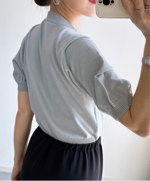 &. NOSTALGIA(アンドドットノスタルジア)の「【ZOZO限定】ハートボタンカーディガン(カーディガン/ボレロ・レディース・ホワイト/ピンク/レッド/ブラック/グレー/グレイッシュブルー・M)」の12枚目の写真