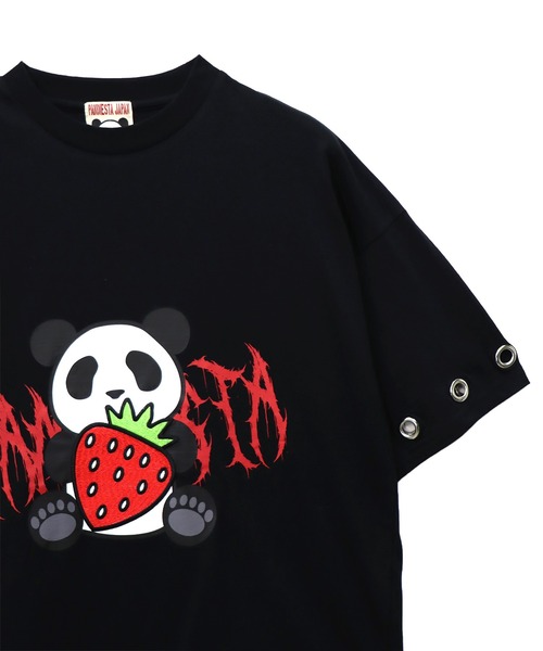 イチゴとパンダさん ハトメ袖BIG Tシャツ(M2)（Tシャツ