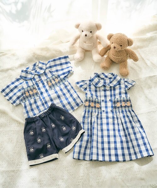 apres les cours(アプレレクール)の「tiny bear 刺繍パンツ(その他パンツ・キッズ・ベージュ/ネイビー・80/90/100/110/120)」の11枚目の写真