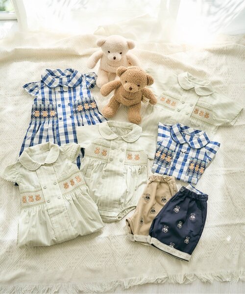 apres les cours(アプレレクール)の「tiny bear 刺繍パンツ(その他パンツ・キッズ・ベージュ/ネイビー・80/90/100/110/120)」の12枚目の写真