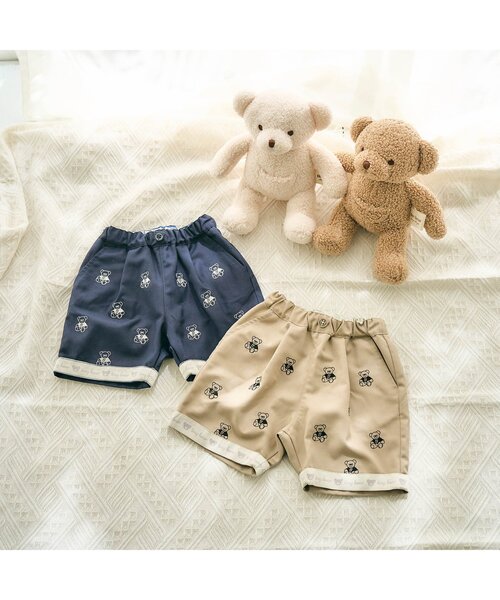 アプレレクール　tinybear セット　トップス　パンツ　ベア　クマ　マリン ブランドのギフト アプレレクールtinybear セットトップスパンツ