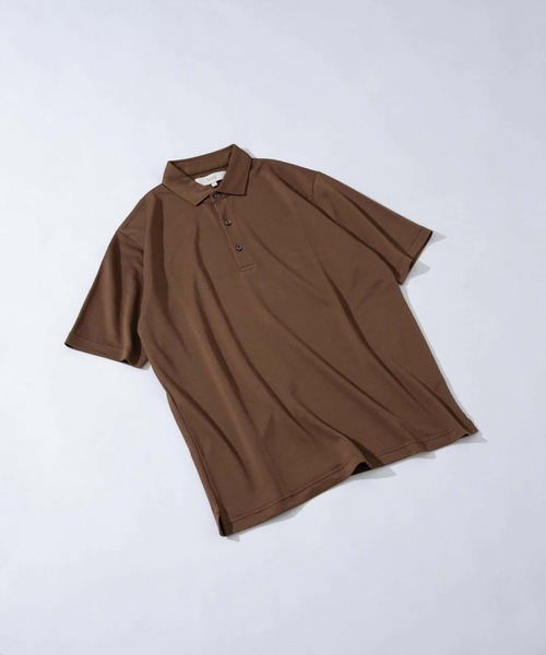 URBAN RESEARCH ROSSO MEN(アーバンリサーチロッソメン)の「『WEB限定』『XLサイズあり』 リネン混カノコポロシャツ(ポロシャツ・メンズ・アイボリー/チャコールグレー/ブラウン/カーキ/ブラック・SMALL/MEDIUM/LARGE/X-LARGE)」の4枚目の写真