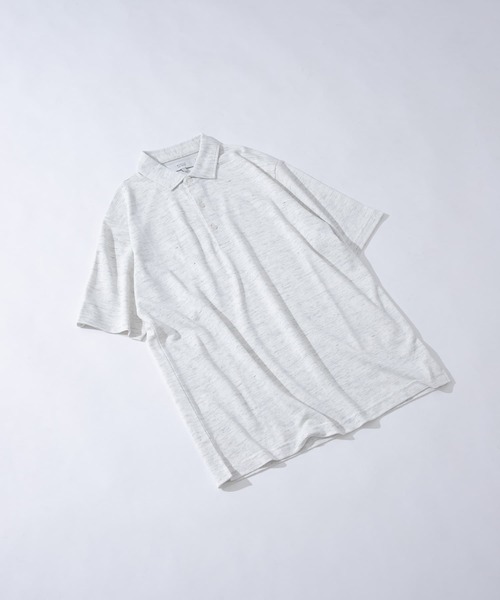 URBAN RESEARCH ROSSO MEN(アーバンリサーチロッソメン)の「『WEB限定』『XLサイズあり』 リネン混カノコポロシャツ(ポロシャツ・メンズ・アイボリー/チャコールグレー/ブラウン/カーキ/ブラック・SMALL/MEDIUM/LARGE/X-LARGE)」の2枚目の写真