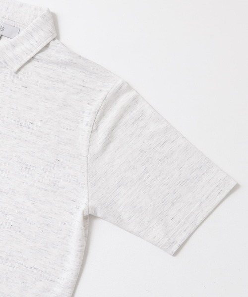 URBAN RESEARCH ROSSO MEN(アーバンリサーチロッソメン)の「『WEB限定』『XLサイズあり』 リネン混カノコポロシャツ(ポロシャツ・メンズ・アイボリー/チャコールグレー/ブラウン/カーキ/ブラック・SMALL/MEDIUM/LARGE/X-LARGE)」の8枚目の写真