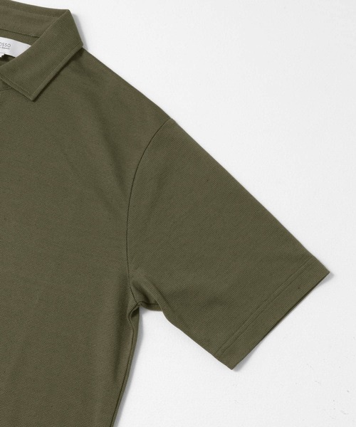 URBAN RESEARCH ROSSO MEN(アーバンリサーチロッソメン)の「『WEB限定』『XLサイズあり』 リネン混カノコポロシャツ(ポロシャツ・メンズ・アイボリー/チャコールグレー/ブラウン/カーキ/ブラック・SMALL/MEDIUM/LARGE/X-LARGE)」の11枚目の写真