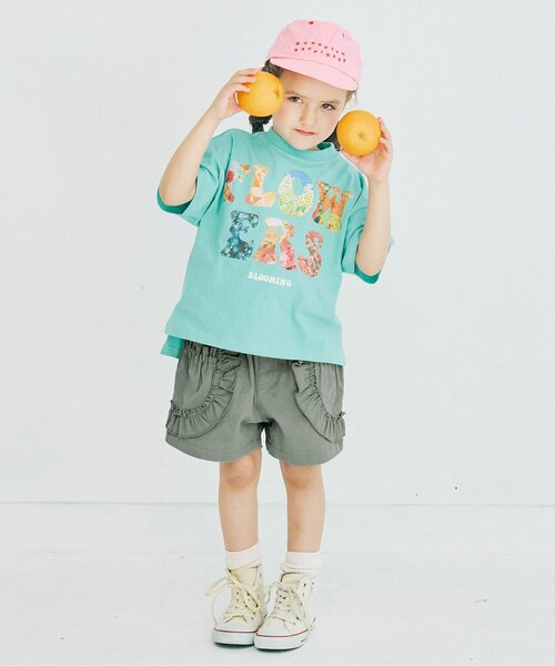 p.premier(ピードットプルミエ)の「サイドポケットフリルショートパンツ(その他パンツ・キッズ・ベージュ/インディゴブルー/カーキ/レッド・80/90/100/110/120/130/140)」の16枚目の写真