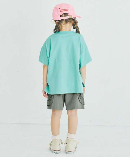 p.premier(ピードットプルミエ)の「サイドポケットフリルショートパンツ(その他パンツ・キッズ・ベージュ/インディゴブルー/カーキ/レッド・80/90/100/110/120/130/140)」の17枚目の写真