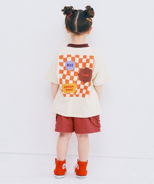 p.premier(ピードットプルミエ)の「サイドポケットフリルショートパンツ(その他パンツ・キッズ・ベージュ/インディゴブルー/カーキ/レッド・80/90/100/110/120/130/140)」の20枚目の写真