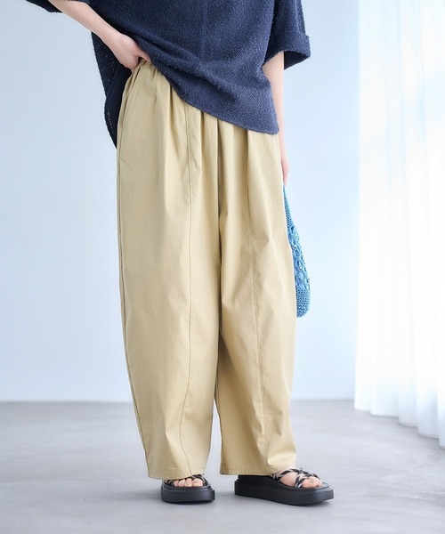 studio CLIP（スタディオクリップ）の「【イージーケア・接触冷感】軽らくバルーンパンツ（その他パンツ・レディース・カーキ/ベージュ/ネイビー・LARGE/ﾌﾘｰ(L)/MEDIUM/PF）」の5枚目の写真