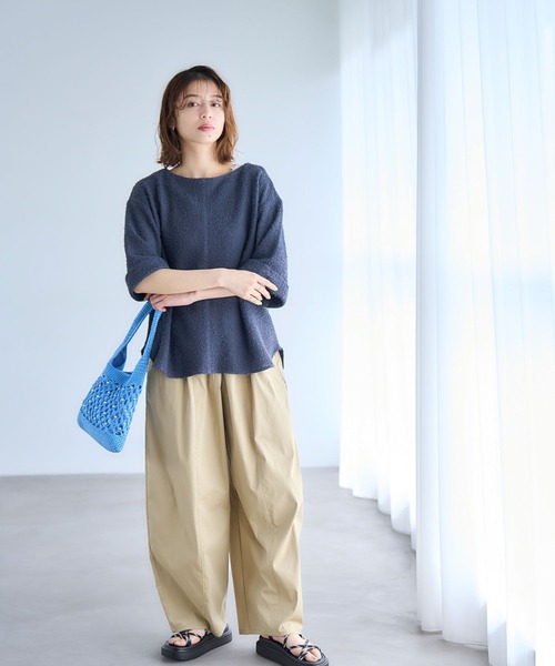 studio CLIP（スタディオクリップ）の「【イージーケア・接触冷感】軽らくバルーンパンツ（その他パンツ・レディース・カーキ/ベージュ/ネイビー・LARGE/ﾌﾘｰ(L)/MEDIUM/PF）」の11枚目の写真