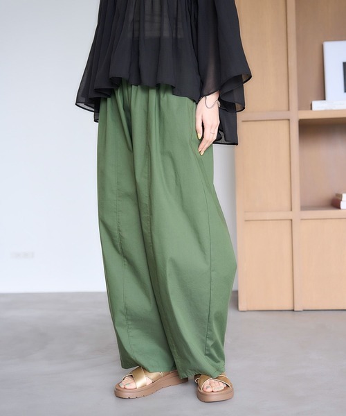 studio CLIP（スタディオクリップ）の「【イージーケア・接触冷感】軽らくバルーンパンツ（その他パンツ・レディース・カーキ/ベージュ/ネイビー・LARGE/ﾌﾘｰ(L)/MEDIUM/PF）」の20枚目の写真