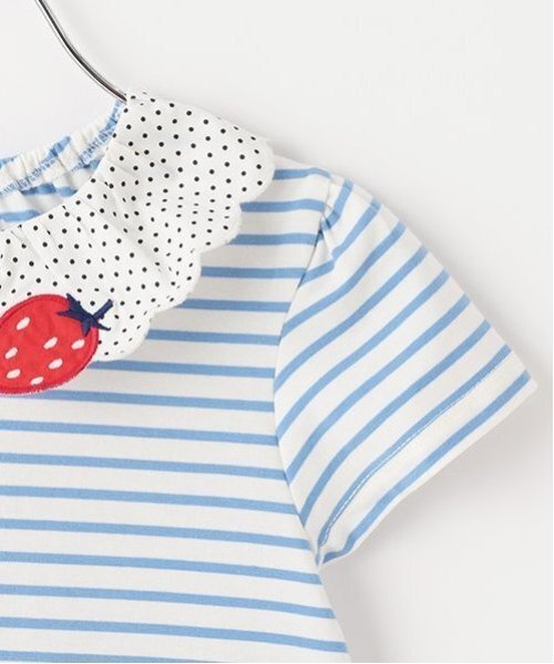 baby cheer（ベイビーチアー）の「いちごポシェットTシャツ（Tシャツ/カットソー・キッズ・オフホワイト/ピンク/サックスブルー・100cm/90cm/120cm/110cm/80ｃｍ）」の7枚目の写真