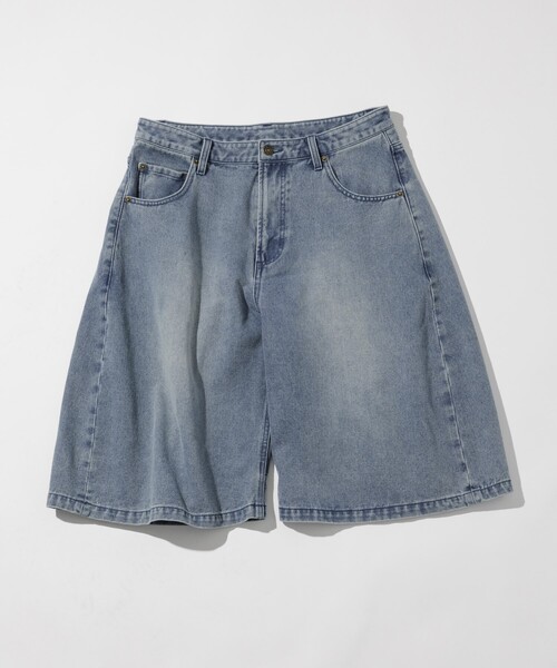 FREAK'S STORE(フリークスストア)の「FREAK’S STORE/フリークスストア ワイドシルエット ヴィンテージ加工 カーブ デニム クロップド ショートパンツ(その他パンツ・メンズ・サックスブルー/ネイビー/ブラック/ダークネイビー・MEDIUM/LARGE)」の16枚目の写真