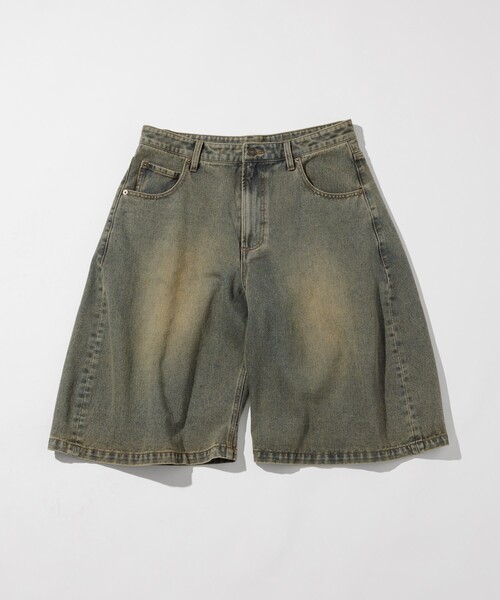 FREAK'S STORE(フリークスストア)の「FREAK’S STORE/フリークスストア ワイドシルエット ヴィンテージ加工 カーブ デニム クロップド ショートパンツ(その他パンツ・メンズ・サックスブルー/ネイビー/ブラック/ダークネイビー・MEDIUM/LARGE)」の18枚目の写真