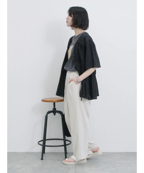 Samansa Mos2 blue（サマンサモスモスブルー）の「リボンギャザーティアードブラウス（シャツ/ブラウス・レディース・ブラック/キナリ/ピンク・F）」の10枚目の写真