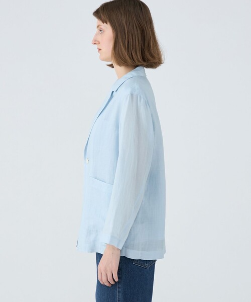 MACPHEE（マカフィー）の「ラミーソリッド シングルジャケット（テーラードジャケット・レディース・チャコールグレー/ライトブルー/ベージュ・36）」の10枚目の写真