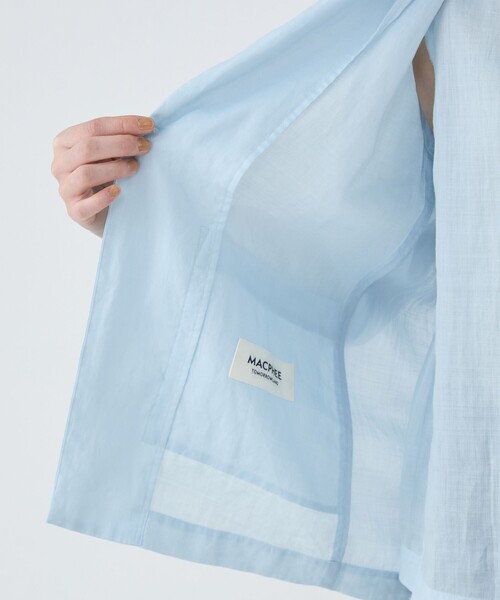 MACPHEE（マカフィー）の「ラミーソリッド シングルジャケット（テーラードジャケット・レディース・チャコールグレー/ライトブルー/ベージュ・36）」の8枚目の写真