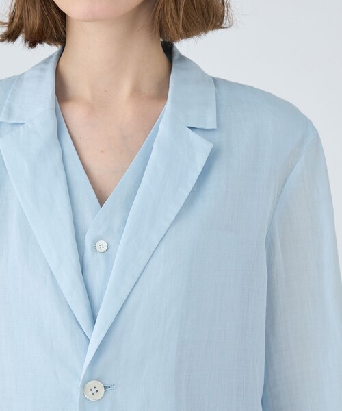 MACPHEE（マカフィー）の「ラミーソリッド シングルジャケット（テーラードジャケット・レディース・チャコールグレー/ライトブルー/ベージュ・36）」の7枚目の写真