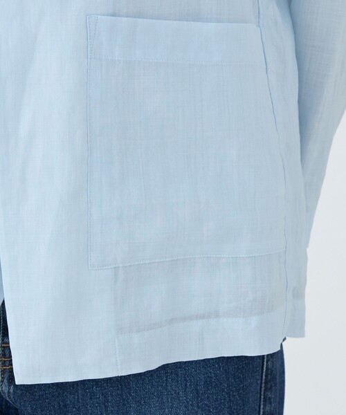 MACPHEE（マカフィー）の「ラミーソリッド シングルジャケット（テーラードジャケット・レディース・チャコールグレー/ライトブルー/ベージュ・36）」の4枚目の写真