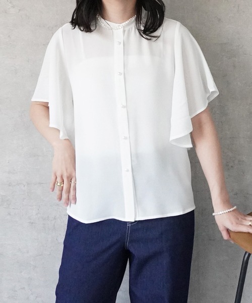 CELINE パールボタン シャツ ブラウス フィービー CELINE パールボタン シャツ ブラウス フィービー