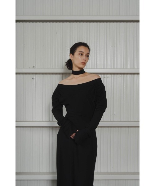 Knuth Marf(クヌースマーフ)の「2way layered one piece(ワンピース・レディース・ブラック/グレイッシュベージュ・SMALL/MEDIUM/X-SMALL)」の7枚目の写真