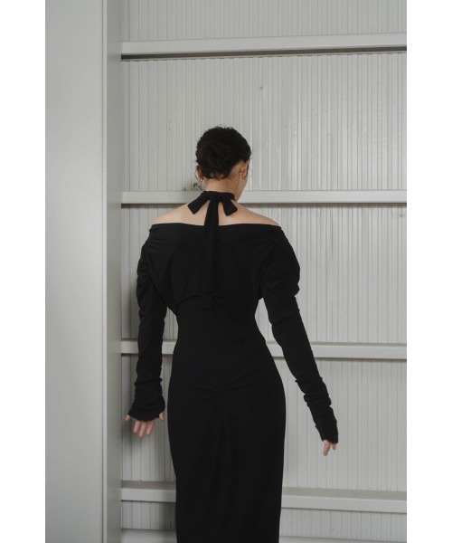 Knuth Marf(クヌースマーフ)の「2way layered one piece(ワンピース・レディース・ブラック/グレイッシュベージュ・SMALL/MEDIUM/X-SMALL)」の8枚目の写真