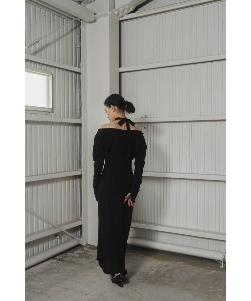Knuth Marf(クヌースマーフ)の「2way layered one piece(ワンピース・レディース・ブラック/グレイッシュベージュ・SMALL/MEDIUM/X-SMALL)」の9枚目の写真