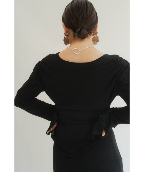 Knuth Marf(クヌースマーフ)の「2way layered one piece(ワンピース・レディース・ブラック/グレイッシュベージュ・SMALL/MEDIUM/X-SMALL)」の20枚目の写真