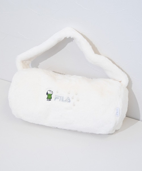 PEANUTS(ピーナッツ)の「【FILA】PEANUTS フェイクファードラムバッグ/ピーナッツ/コラボ(ドラムバッグ・レディース・オフホワイト/ブラウン/ピンク・FREE)」の2枚目の写真